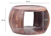WOHNLING Couchtisch Sheesham Massivholz rund 60 cm x 50 cm Produktbild-Vorschau 3