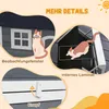 PawHut kattenhuis, buitenkattenhol van hout, met bitumen Productafbeelding-voorbeeld 7
