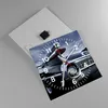 Wanduhr - Quadrat - Glasuhr - Auto Retro Himmel - 40x40cm - Produktbild-Vorschau 2