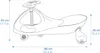 A line drawing of a children's ride-on toy car with dimensions indicated. Produktbild-Vorschau