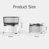 Product size comparison chart showing two coffee makers with dimensions. Podgląd zdjęcia produktu