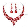 Set Hochzeit Ohrringe Verlängerung Kette Faux Kristall Produktbild-Vorschau 3