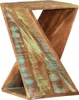 The Living Store Beistelltisch 35x35x55 cm Altholz Massiv Produktbild-Vorschau 1