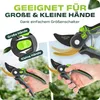 Profi-Gartenschere Bypass scharfe SK5 Stahlklinge grün Produktbild-Vorschau 3