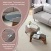 MODFU Couchtisch Oval Sicherheitsglas mit Ablagefach Produktbild-Vorschau 4