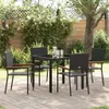 vidaXL Garten Essgruppe 5 stk. Schwarz Poly-Rattan Produktbild-Vorschau 2