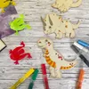 Oblique Unique Holz Dinosaurier 8er Set zum Bemalen Dinos Produktbild-Vorschau 4