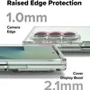 Close-up view of a phone case, highlighting raised edges for camera and display protection. Náhled obrázku produktu
