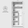 Mehrzweckschrank Haushaltsschrank Besenschrank weiß 74cm Produktbild-Vorschau 4