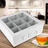 Teebox 9 Fächer Holz weiß Teekiste Teebeutelbox Tee Produktbild-Vorschau 8