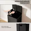 HOMCOM Mülleimer 2 x 28L Mülltrennsystem Edelstahl mit Produktbild-Vorschau 7