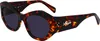Elegante Damen-Sonnenbrille: Braunes Acetat mit hellblauen Produktbild-Vorschau 2