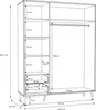 Forte SHERBROOKE Kleiderschrank 150 160, Skandi-Stil, Produktbild-Vorschau 7