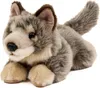 Kuscheltier Wolf liegend grau/beige 20 cm Plüschwolf Produktbild-Vorschau 4