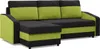 A corner sofa with black and green upholstery is shown against a white background. Produktbild-Vorschau