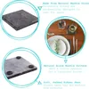 6x Schwarz 10cm Marmor Quadratische Untersetzer Coasters - Produktbild-Vorschau 2