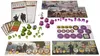 A collection of board game components, including cards, tokens, and player boards, are laid out on a white surface. Anteprima dell’immagine prodotto