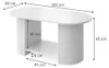 Stolik kawowy Vicco Calero Biały/Biały 100 x 50 cm, Model Podgląd zdjęcia produktu 2