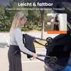 COSTWAY Rollator faltbar & leicht mit Sitz, 2in1 Rollstuhl Produktbild-Vorschau 9