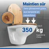 WENKO Sedile WC Bambù Scuro Coperchio WC Bicchieri WC Bagno Anteprima dell’immagine prodotto 6