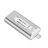 A silver USB flash drive with a white slider and a Lightning connector. Náhľad obrázku produktu