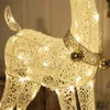 LED-Weihnachtsrentier 1,2 m, weiß-gold, warmweiß, Innen/Außen Anteprima dell’immagine prodotto