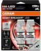 The image shows the packaging of Osram Night Breaker LED headlights. Produktbild-Vorschau