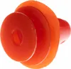 A close-up, studio shot of an orange and red plastic fastener against a white background. Podgląd zdjęcia produktu