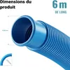 Wiltec Tuyau piscine bleu – 6 m de long, Ø 38 mm – Tuyau Voir les images du produit 4
