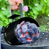 Anzündkamin Metall für Kohle und Briketts - Kohlestarter - D: 17cm, H: 27cm - Holzgriff Produktbild-Vorschau