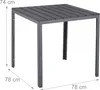 Relaxdays Gartentisch, HBT: 74 x 78 x 78 cm, Balkontisch Produktbild-Vorschau 4