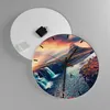Wanduhr - Rund - Glasuhr - Wasserfall Himmel Berg - 40x40cm Produktbild-Vorschau 2