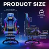 Fotel gamingowy Hoffree z podświetleniem LED RGB i Podgląd zdjęcia produktu 10