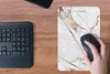 MuchoWow® Mauspad Mousepad Marmor - Weiß - Rot - Gold 18x27 Produktbild-Vorschau 4
