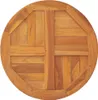 vidaXL Tischplatte Massivholz Teak Rund 2,5 cm 90 cm Produktbild-Vorschau 2