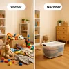 Plastard 4er-Set Aufbewahrungsbox 16 L mit Deckel Rollen Produktbild-Vorschau 3