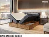 MEBLINI Boxspringbett mit Bettkasten - Gepolstert Produktbild-Vorschau 5