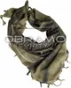 A folded green and black patterned scarf is displayed against a white background. Produktbild-Vorschau