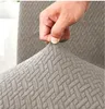Stuhlhussen - 6 Stück - Graubeige Jacquard - Universeller Produktbild-Vorschau 2