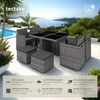 Salon de jardin MANHATTAN 8 places avec 2 sets de housses + Voir les images du produit 2