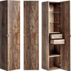 Badmöbel Hochschrank PUEBLA-56 Vintage Oak Eiche, 2 Türen, Produktbild-Vorschau 1