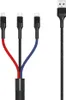XO 3in1 Câble chargeur en nylon 3A 1.2m Micro USB TYP-C iOS Voir les images du produit 1