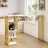Merax bar met opbergruimte, bartafel met tafelblad met Productafbeelding-voorbeeld 1