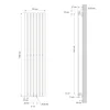 LuxeBath Flachheizkörper Einlagig, 370x1400 mm, Weiß, mit Produktbild-Vorschau 2