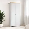 vidaXL Šatní skříň bílá 80×50×171,5 cm Borovicový masiv Náhled obrázku produktu 1