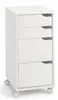 Massivholz Rollcontainer Kiefer | weiß | Bürocontainer mit Produktbild-Vorschau 1