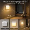 3er Set LED Nachtlicht mit Bewegungsmelder Wiederaufladbar Produktbild-Vorschau 2