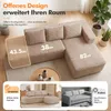 COMHOMA Ecksofa mit Schlaffunktion, 228cm Corduroy Produktbild-Vorschau 5