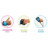 Three circular diagrams showing different ways to use a dog leash. Podgląd zdjęcia produktu