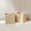 Úložné boxy HOMLA LINETA v béžových pruzích, 2 ks / 30 x 30 Náhled obrázku produktu 7